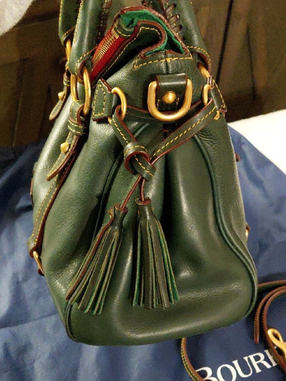 Dooney & Bourke Large Florentine Satchel In Ivy